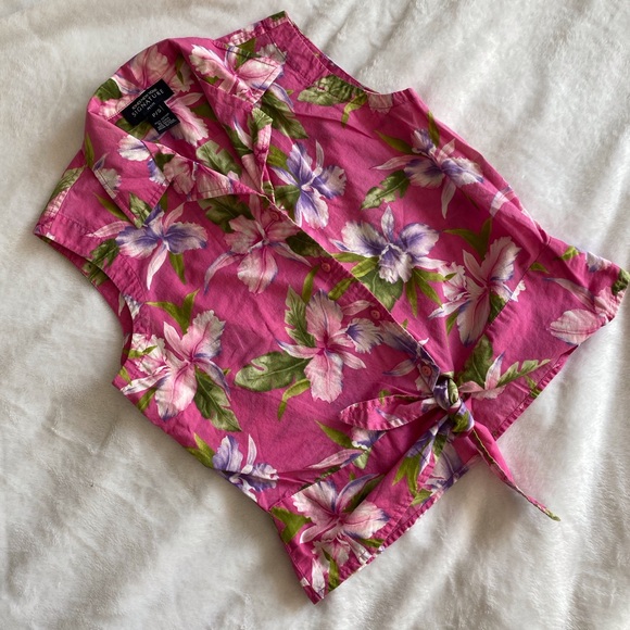 Vintage Floral Jones New York Sleeveless Top (S) - Picture 9 of 11